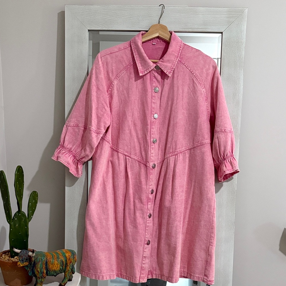 Pink western style dress